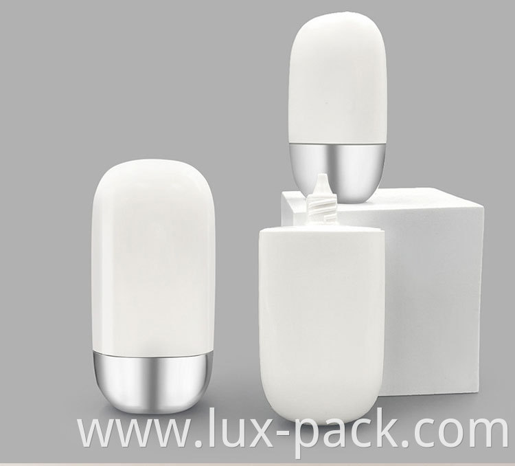 50 100 ML Egg Shape Sunscreen Spray SPF Bottle For Body Sunscreen Packaging